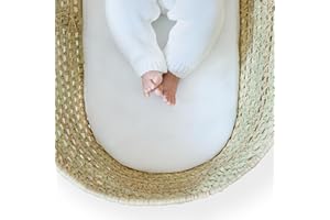 Clair de Lune Moses Basket Fibre Mattress, Hypo-Allergenic Baby Bassinet Mattresses (Palm Basket 74 x 28 cm)
