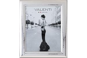 VALENTI & CO. Valenti&Co - Cornice Portafoto in Argento Lucida Martellata cm 20x25. Ideale Come Regalo per Matrimonio, Compleanno di Amici, o per la Mamma e papà.