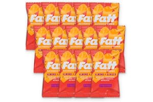 Fatt Keto Cookies - Almond & Ginger, 14-Pack x 30g - 2.4g Carbs - 100% Natural Keto Snacks with Super Fats - Low Carb, High Fibre, Low Sugar & Sweetener Free Ketogenic Snack Food - AKA Fattbar