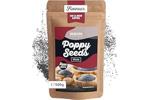 Poppy Seeds Monte Nativo (500g) - Poppy Seeds for Cooking and Baking - Gently dried and aromatic Spices ideal for Cooking and Seasoning