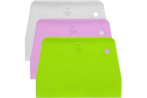 SURDOCA Spatola Pizza Tarocco per Impasti - 3 PCS DURE Plastica PP priva di BPA Tagliapasta, Spigolo Vivo & Angoli Taglierino per Pane, Anti Scivolo Raschietto Taglia Impasto Pizza Pasta Fresca