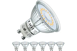 EACLL Bombillas LED GU10 4000K Blanco Neutro 5W Fuente de Luz 495 Lúmenes Equivalente 65W Halógena. AC 230V Sin Parpadeo Focos, 120 ° Spotlight, Blanca Neutra natural Lámpara Reflectoras, 6 Pack