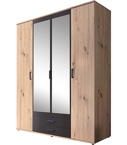 Stella Trading Memphis Buffet Haut Aspect Chêne Artisan Graphite