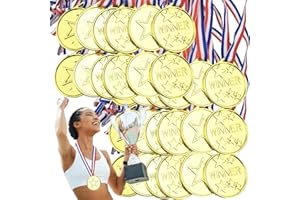 GBKDQQ - Juego de 100 medallas de oro para niños, medallas de cumpleaños para la escuela y las fiestas deportivas