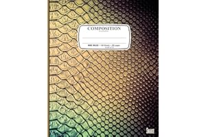 Composition Notebook Snake: Composition Notebook Snake: Snake Viper Serpent Skin Scales Luxury: Wide Ruled • 100 Sheets • 200 Pages • 9.25 x 7.5 in. for School Office Home Student Teacher Use