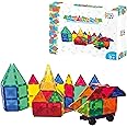 Mag-Shape 65 PCS Building Blocks Kids Magnetic Tiles Kids Clear 3D Magnets for Preschool Magnetic Toys, Building Construction STEM Educational Toys for 3+ Years Old Boys and Girls