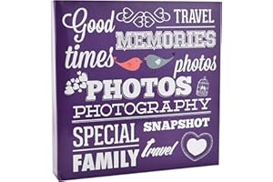 ARPAN - Álbum para 500 Fotos (15 x 10 cm, 34 x 4 x 33 cm, cartón), Color Morado