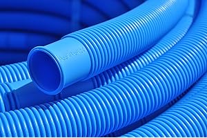 Pool-Profi24.de Poolschlauch ⌀32 mm Schwimmbadschlauch mit Muffen, Pumpenschlauch für Schwimmbecken, Saugschlauch, Solarschlauch (blau, 3m, 32mm)