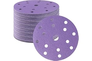 FASTPLUS 100 PCS 150mm Sanding Discs 800 Grit Ceramic 6 inch Sanding Discs Hook & Loop Sanding Pads Professional Orbital Sander Discs for Car Wood Metal Steel Sanding/Polishing