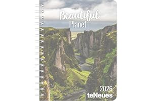 ‎N NEUMANNVERLAGE teNeues - Beautiful Planet Diary 2026 – Buchkalender 17x22 cm | Wochenkalender Deluxe mit Naturfotografien für Reise-Fans, Weltenbummler & Naturfreunde: Diary