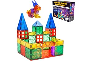 Desire Deluxe magnetiska plattor Byggstenar Byggleksaker för pojkar och flickor 47st - STEM Learning pedagogisk leksak för barn Ålder 3 4 5 6 7 8 år gammal gåva