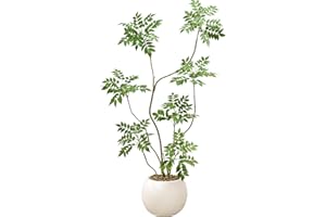 TXABL Artificial Mahonia Fortunei Tree 180CM Tall Fake Plant Artificial Plants Indoor Sumac Tree Faux Plants Fake tree Decor with Pots for Home Office Bathroom Bedroom Living Room Decor