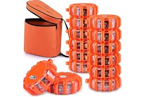 Tobfit Gyrophare Balise De Signalisation lumineuse LED Lampe d'Avertissement Clignotant Eclairage d'urgence Voiture (12)