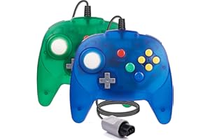 miadore 2 Pack Manette de jeu avec manette de jeu filaire N64 Compatible avec la console N64