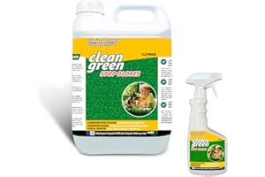 WABISABI DREAMS GREEN CLEAN Higienizador Cesped Artificial, Limpiador de Césped Artificial y Eliminador de Olores de orina y heces de mascotas - 5L + DISPENSADOR - Seguro para Niños, Aroma Refrescante