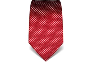 Vincenzo Boretti cravatta elegante classica da uomo, 8 cm x 15 cm, di pura seta di alta qualità, idrorepellente e antisporco, motivo a pois