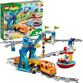 LEGO DUPLO Kargo Treni 10875-2 Yaş ve &Uuml;zeri &Ccedil;ocuklar i&ccedil;in DUPLO Setleriyle Uyumlu Tamamlayıcı Eğitici Oyuncak Yapım Seti (105