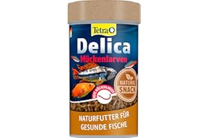 Tetra Delica Bloodworms – Alimento natural para peces ornamentales, contiene 100% larvas de mosquito rojo liofilizadas, bote de 100 ml