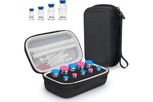 YOUSHARES Peptidfodral – 10 fack injektionsflaskor insulinkylskåpshållare förvaringsfodral, robust peptidförvaringsfodral för kylskåp och resor för 1 ml, 3 ml, 5 ml, 10 ml injektionsflaskor
