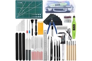WOOWAIR Outils de Modelisme, 85 Pièces Gundam Modèle d'outils Kit, Ensemble d'outils de Construction de Loisirs, avec Lime, Foret, Pied à Coulisse Numérique, pour L'assemblage Réparation de Modèles