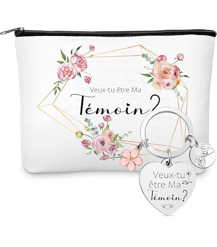 Porte-clés En Bois Gravé "Témoin De Mariage" - Cadeau Personnalisé Pour Annoncer Sa Demande