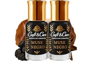 Craft & Care – Musk Noir Perfume Árabe Hombre & Mujer | Aceite Perfumado SIN ALCOHOL | Almizcle Negro Clásico con Notas Ambaradas y Especiadas, Elegancia Cálida y Sofisticada (1, Noir)