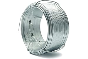 MOJOLIVING Bindedraht Verzinkt Ø 1,2 mm | Länge 50 Meter als Drahtspule in silber | Wetterfest | Ideal als Spanndraht, Wickeldraht, Steckdraht, Modellierdraht, Basteldraht, Blumendraht 50m (1x Drahtspule)