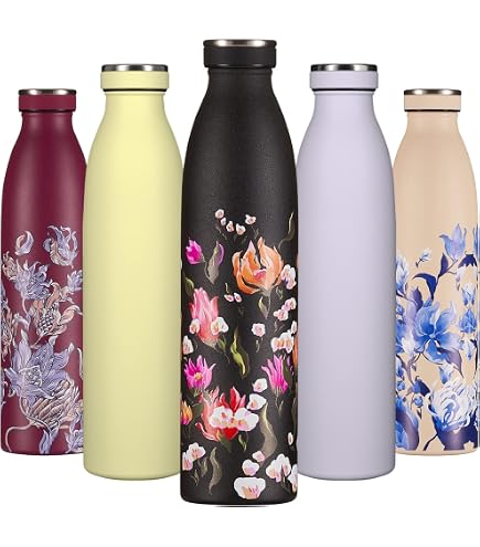 Gourde Isotherme 600ml En Acier Inoxydable Avec Paille - Motif Banane, Sans BPA, Garde Chaud/froid 24h