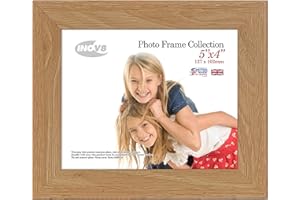 Inov8 Framing - Lime Oak 5x4 Inch (10x12cm) British Made Photo Frame - Wood Effect with Glass Picture Frame