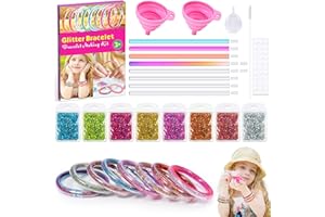 Funblitz Glitter Bracelet Making Kits for Girls, Craft Sets for Girls Birthday Presents Craft Kits for Kids Gifts for 5-9 Year Old Arts and Crafts for Kids Girls Toys Age5-9 Year Old Girl Gifts