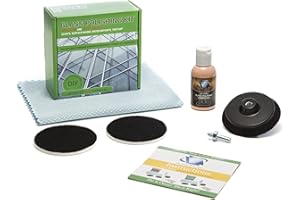 Glass Polish - Kit di Lucidatura per Vetro Fai da Te da 75 mm per Trapani Elettrici - Rimuove Graffi, Danni da Acqua e Opacità, Ripristina Lucentezza su Tutte le Superfici in Vetro