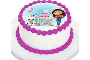 Kardasis Gabby's Dollhouse Decoración de Tarta | Papel comestible para decorar | Decoración temática divertida para cumpleaños | 20cm