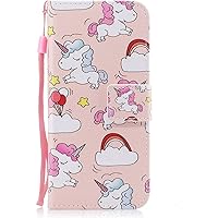 Edaroo Samsung Galaxy S8 Hülle, Nettes Rosa Einhorn Muster Ultra Slim PU Leder Brieftasche Flip Case mit Standfunktion…