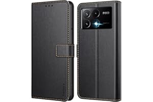 Ganbary Etui do Xiaomi Poco X6 Pro 5G, [Etui ze skóry PU Premium] [Etui z klapką], etui ochronne do Xiaomi Poco X6 Pro 5G - czarne