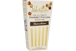 Joe & Seph's Ultimate Popcorn Selection Box - 12 x Mini Bags | Handmade in the UK | Suitable for Vegetarians | Gluten Free | Air-popped | All-natural ingredients - 84 g