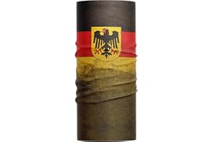 PURPLE PRINT HOUSE Headwear German Flag Snood - Multifunctional Grunge Flag Germany Bandana Headband Neck Gaiter Men Women Kids - Face Covering Balaclava