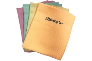 ilbay's [4] Mycket absorberande rengöringsdukar för rändfri rengöring utan rengöringsmedel – mikrofiberdukar för bil, kök, ba
