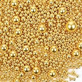 Perlas de Az&uacute;car Oro 130g &ndash; Perlitas comestibles y fideos de az&uacute;car | en tama&ntilde;os mixtos para decorar galletas, helados, tarta