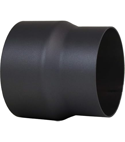 LANZZAS Tubo per fumo ad arco 0° – 90° regolabile con porta – diametro 130 mm – Colore: nero – tubo stufa/gomito