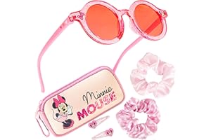 Disney Sonnenbrille Kinder Set mit Sonnenbrillen Etui, Scrunchies & Haargummis Mädchen