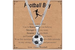 Toplstud Football Gifts for Boys - Football Necklaces for Boys - Birthday Presents for Son Grandson Nephew - Encouragement Gifts for Kids
