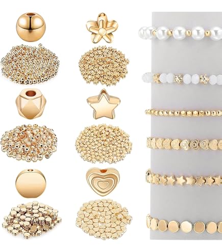 COHEALI 600pezzi Perline Distanziatori Argento Con Ciondoli Fiore Accessori Per Creazione Gioielli Fai Da Te Collane Bracciali Ciondoli E Decorazioni Artistiche - 12