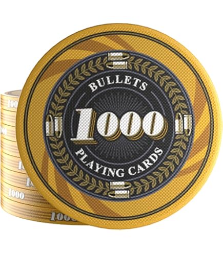 Bullets Playing Cards - Lot De 25 Jetons De Poker En Plastique Avec Valeurs - Noir (100)