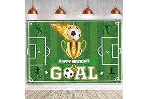 INSPIREYEE Fußball Geburtstag Banner Hintergrund Fußball Party Dekorationen Fußball Party Supplies 70,8x45in Fußball Thema Hintergrund