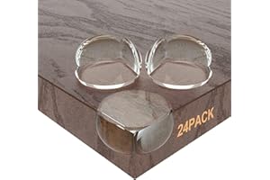 BLBK Babyschutz, Protektoren (24 Stück) – Möbel-Eckenschutz & Kantenschutz – babysichere Stoßstange & Kissen zum Abdecken von scharfen Möbeln & Tischkanten, klar und transparent