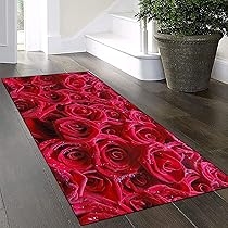 Tappeto Cucina Lavabile 50x120cm - Motivo Floreale, Antiscivolo, Per Corridoio E Soggiorno - Foto 5