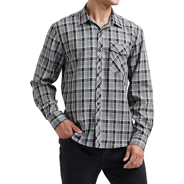 riverso RIVArne flanellen overhemd voor heren, lange mouwen, geruit, regular fit, houthakkershemd, 100% katoen, grijs, bruin, geel, rood, groen, S, M, L, XL, XXL, 3XL, 4XL, 5XL, marineblauw/wit, L