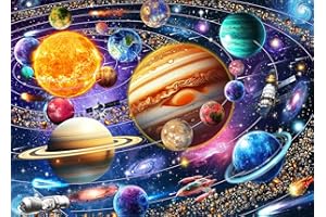 BESDRETOR Puzzles 1000 Pieces for Adults jigsaw puzzles for adults 1000 Piece Puzzle Educational Games Home Decoration Puzzle-Space Planet,Solar System