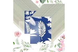 HINGTAI 32 Blatt sunprint kit, A5, Cyanotypie-Papier, Solar-Zeichenpapier mit PVC-Panel-Papier, Naturdruckpapier-Set, sonnenempfindliches Papier für Kinder und Erwachsene, DIY-Kunsthandwerk