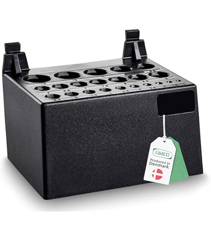 Organizer Per Punte Da Trapano Simon | Supporto Da Parete Per 26 Punte, Zincato - Foto 7